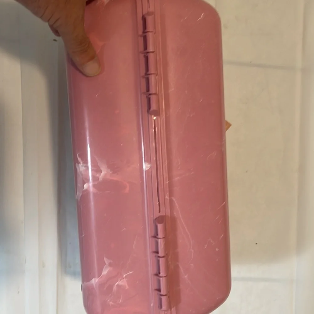 CABOODLES make up cosmetics storage bin carrying case pink swirl - Picture 8 of 8